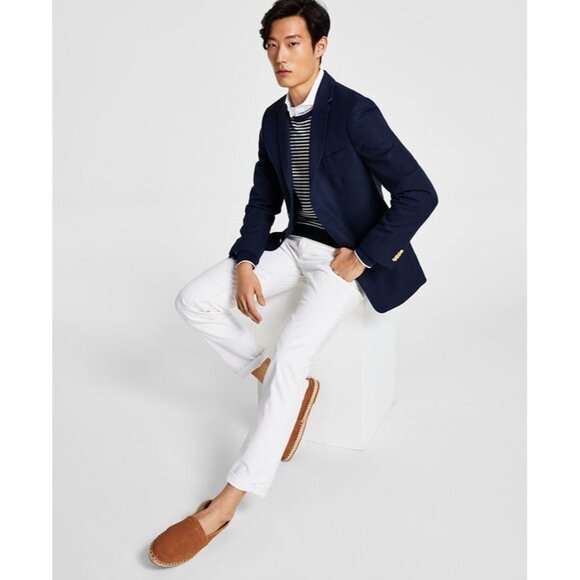 Tommy Hilfiger Mens Modern Fit Navy Sport Coat Size 40R
